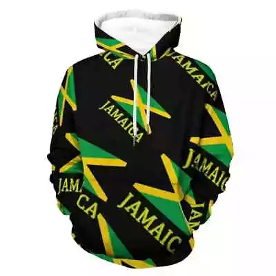 Buy NEW ARRIVAL ,3D Printed Jamaica Flag  HOODIE BOMBER JACKET .. SIZE, XL • 30£