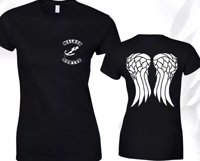 Buy Walker Hunter Ladies T Shirt Walking Dead Daryl Dixon Wings Zombies Top Womens • 7.99£