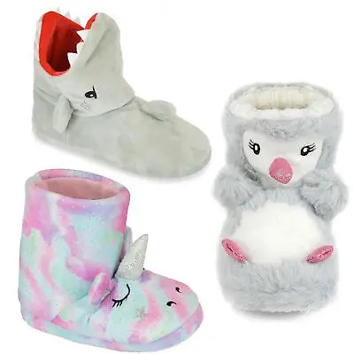 Buy A2Z 4 Kids Boys Girls Cute 3D Animal Booties Winter Plush Warm Kids Slippers • 7.99£