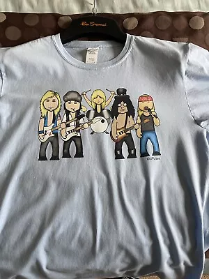 Buy Guns N Roses Cartoon Band T-Shirt - Size L  (see Meas) Gildan Good Quality Slash • 4.99£