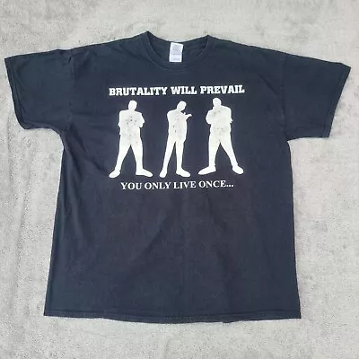 Buy Brutality Will Prevail Band T Shirt XL Purgatory Records Double Sided Vtg • 0.99£