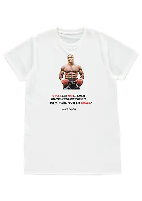 Buy Mike Tyson Fear Is Like Fire Boxing Legend Mens Womens T Shirt Birthday Gift • 11.99£