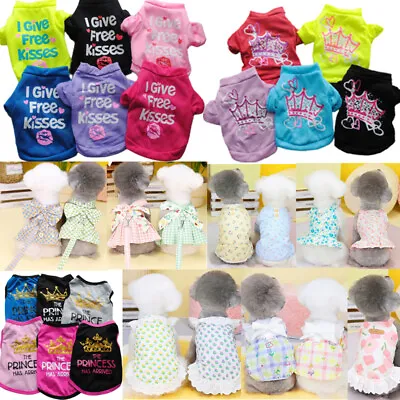 Buy Pet Small Dog Cat Spring Summer T-shirt Puppy Vest Clothing Cotton Robe Apparel • 3.71£