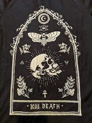 Buy Midnight Hour T-shirt Size M Death Skull Ankh Moon Alternative Goth Emo Witch • 10£