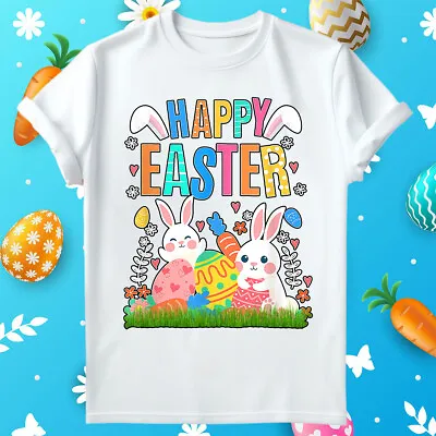 Buy Hoppy Easter Kids Boys Girls T-Shirts Egg Bunnies Costume Fancy Dress Tee Top#ED • 9.99£