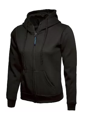 Buy Ladies Full Zip Hoodie Hooded Sweatshirt Lady Fit Size UK 8 To 18 Super Soft  • 15.95£