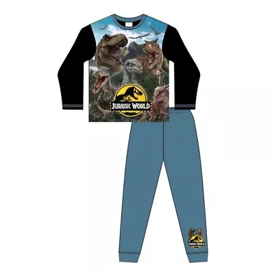 Buy Official Boys Jurassic World Pyjamas Pajamas Pjs Kids Toddler Children 5 6 8 10 • 8.99£