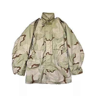 Buy M65 Tri Colour Desert US Army 1989 Field Jacket - Small/Long Military Rambo Camo • 24.95£