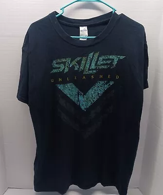 Buy Skillet Unleashed Album Rock Band Black T-Shirt - Adult Large **EUC** • 14.45£