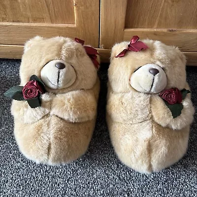Buy Forever Friends Teddy Fluffy Slippers Uk5 Cute & Warm • 3.10£