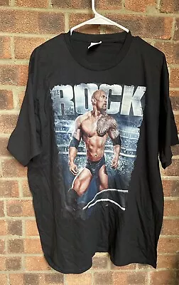 Buy BN Black Cotton Crew Neck The Rock Jersey Tee T Shirt Size XL 48” • 0.99£