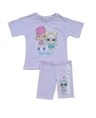 Buy LOL T-shirt And Short Set Lol Dolls Girls Summer Lilac Outfit  • 5£