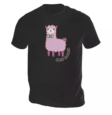 Buy Andy Alpaca Mens T-Shirt (Pick Colour And Size) Gift Present Nature Cute Funny • 19.95£