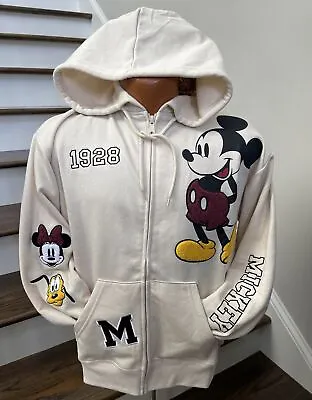 Buy Disney Mickey Mouse Zip Up Hoodie With Minnie & Pluto New With Tags • 27.46£