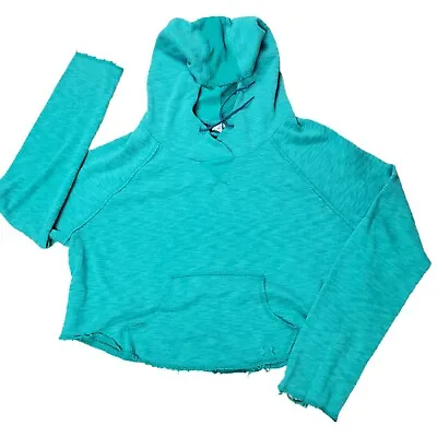 Buy Under Armour Cropped Hoodie Women's Turquoise Blue Size Large Comfort  • 21.39£