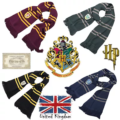 Buy UK Harry Potter Gryffindor Ravenclaw Slytherin Hufflepuff Scarf Costume Hogwarts • 4.65£
