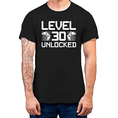 Buy Level 30 Unlocked Video Gamer Birthday Gift T-shirt For Men Birthday T-shirt • 12.99£
