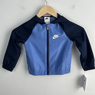 Buy Nike Boys Jacket Size 2T Full Zip Hoodie NWT 76L278-U2R Frost Blue NEW $60 • 18.12£
