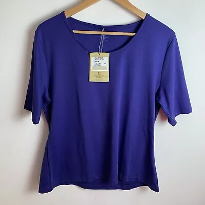 Buy Spirit Of The Andes T Shirt Pima Cotton XL Purple Short Sleeve Scoop Top BNWT • 25£