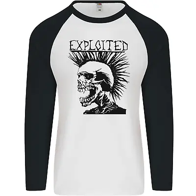 Buy Exploited Punk Rock Skull Skinhead Mohican Mens L/S Baseball T-Shirt • 9.99£