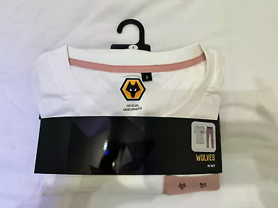 Buy Official Wolves Women Ladies Cotton Pyjama Set Size 8 Wolverhampton Wanderers PJ • 15£