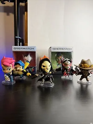 Buy NEW Blizzard Merch / Cute But Deadly Figures- OVERWATCH LOT (9 Figures 3 Hats) • 19£
