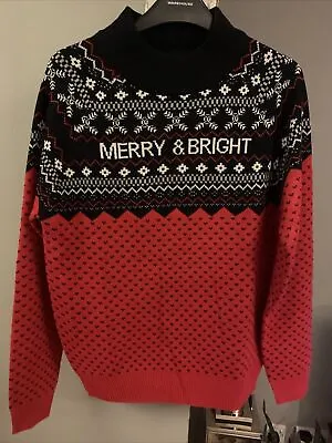 Buy 🎄Fab Unisex Christmas Merry &Bright Jumper Size S • 7.99£
