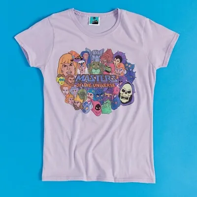 Buy Official Masters Of The Universe Crowd Lavender Fitted T-Shirt : S,M,L,XL,XXL • 19.99£