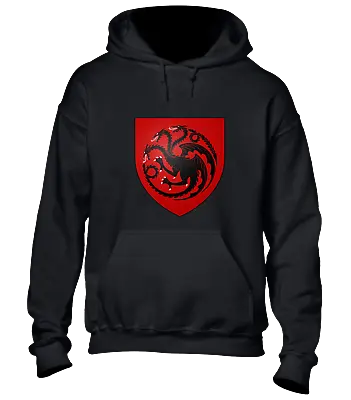 Buy Targaryen Shield Hoody Hoodie House Of The Dragon Game Of Thrones Cool Top • 20.99£