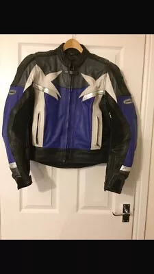 Buy Motorcycle Biker Jacket Size 14 ASHMAN Genuine Cowhide IMMACULATE CONDITION • 42.99£