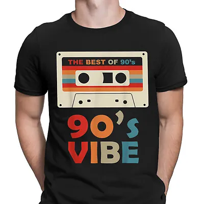 Buy Funny 90s Vibe Cassette Tape Music Party Retro Vintage Mens T-Shirts Tee Top#6NE • 9.99£