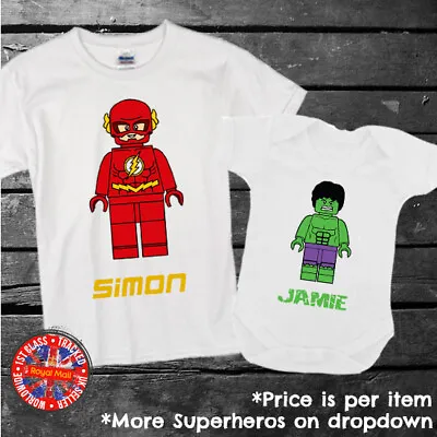 Buy Personalised Marvel T-shirt Gift Kids Flash The Hulk Birthday • 9.99£