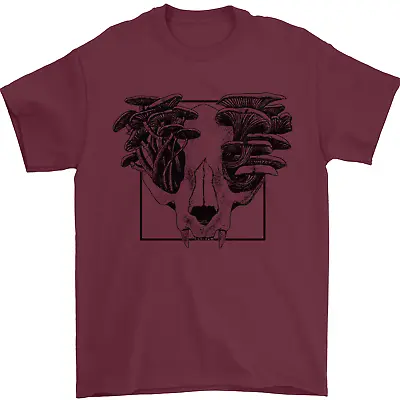 Buy Mushroom Alien Skull Mens T-Shirt 100% Cotton • 7.49£