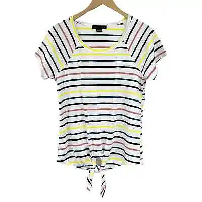 Buy Sanctuary Shirt Womens Small Striped Tie Front Short Sleeve NWOT • 11.34£