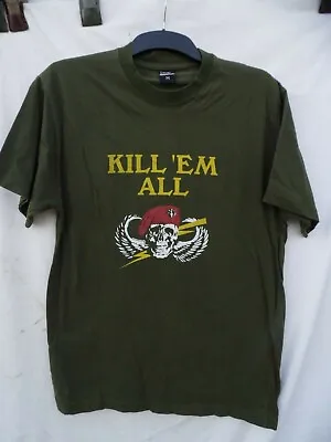 Buy Army Green T-shirt 'kill Em All' Logo By Tracpac Product • 8.99£