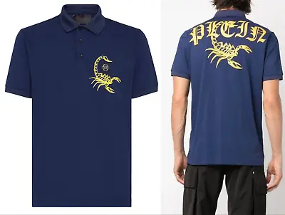 Buy Philipp Plein Scorpion Polo Shirt Logo Patch Hemd T-shirt New Season S • 216.70£