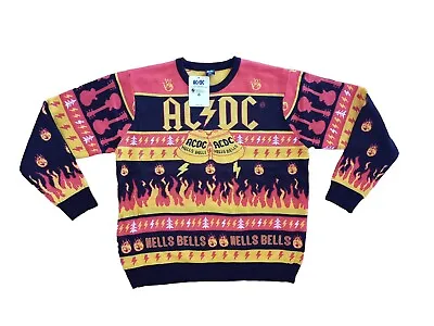 Buy Official AC/DC Ugly Christmas Sweater Mens Size 3XL Hells Bells  BNWT ACDC Rock • 56.88£