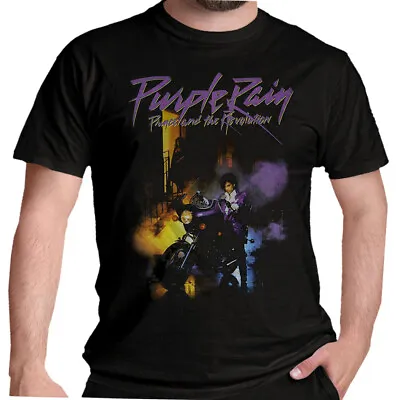 Buy Prince Purple Rain T Shirt Official  Album Cover Licensed Tee New Black  S-5XL • 14.59£