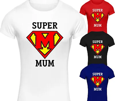 Buy Womens Super Mum T-Shirt Mother Tshirt Birthday Christmas Mothers Day Gift • 9.99£