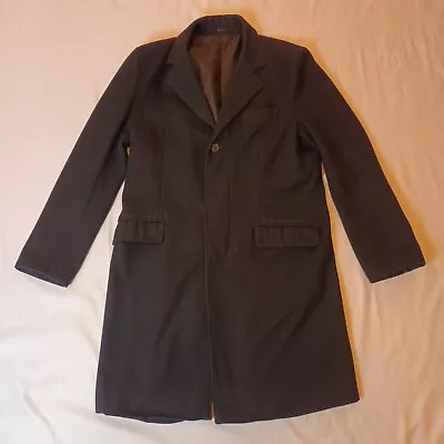 Buy Burtons Mens Coat Medium, Chest 38 -41 , Black Wool Blend Coat • 23£