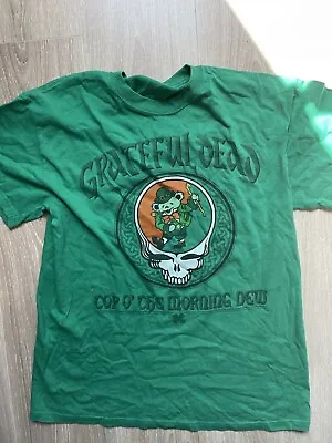 Buy GRATEFUL DEAD MORNING DEW Irish Leprechaun Green T SHIRT Small 2011 Top Band • 19.99£
