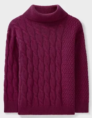 Buy Brand New Crew Clothing Patchwork Chunky Cable Jumper Uk Size 12 RRP £75.00 • 30£