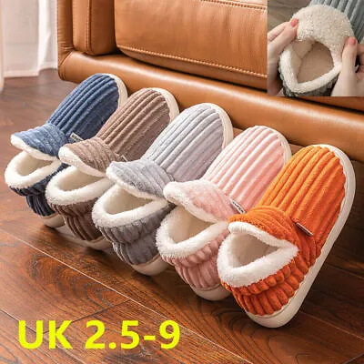 Buy Ladies Slippers Womens Slip On Comfy Cozy Mules Memory Foam Size 3 4 5 6 7 8 9 • 10.99£
