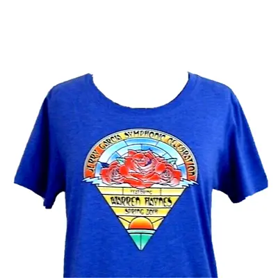 Buy Jerry Garcia Symphonic Celebration Womens Tshirt XL Blue Grateful Dead Tee Top • 5.68£