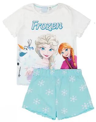 Buy Disney Frozen Girls Pyjama Set | Kids Blue Pajamas | Frosty Adventure PJs • 10.95£