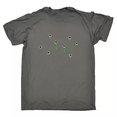 Buy Bullet Holes Green - Mens Funny Novelty Tee Top Gift T Shirt T-Shirt Tshirts • 12.95£