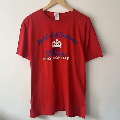 Buy Gildan Red Short Sleeve 100% Cotton Rock & Roll Foo Fighters Band T-Shirt Size L • 10£