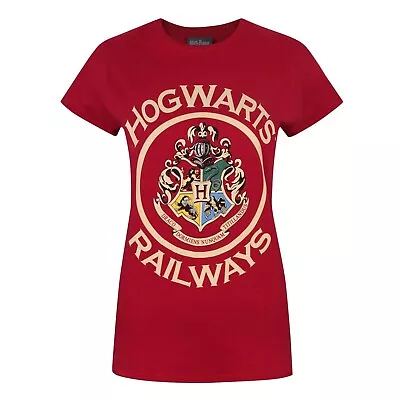 Buy Harry Potter Womens/Ladies Hogwarts Railways T-Shirt NS4536 • 14.15£