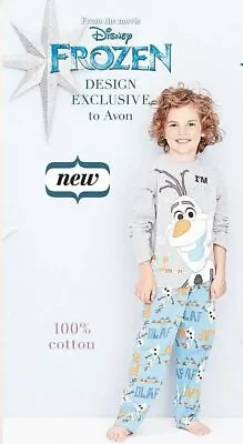 Buy Frozen Olaf PJs Pyjamas For Boys Age 4-5 100% Cotton By Avon Disney • 15.45£