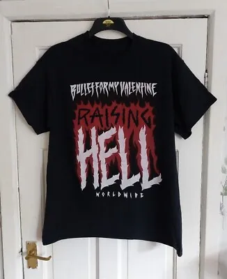 Buy Bullet For My Valentine T-shirt.  Raising Hell Worldwide. Size L. Black, Red • 9£